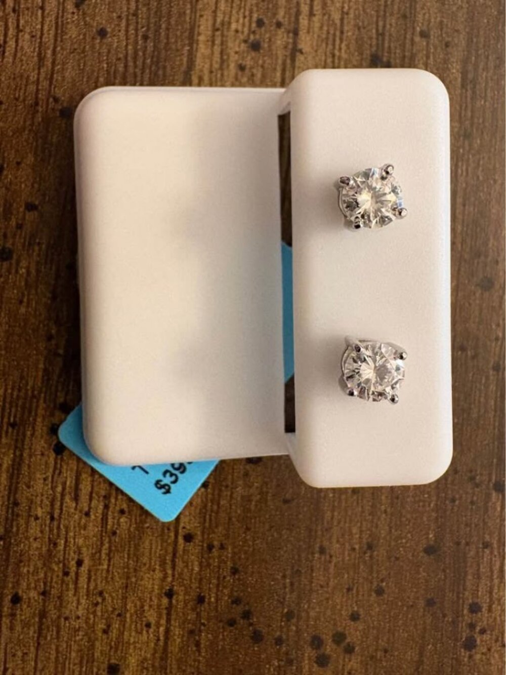 Sterling Silver Moissanite Stud Earrings 0.85 CTW